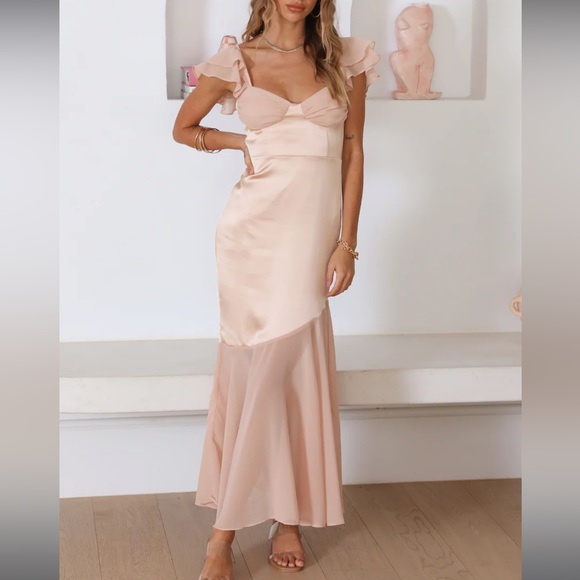 NWT PRETTY WISHES MAXI DRESS PINK - Picture 2 of 6